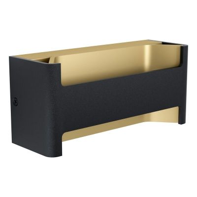 Aplique de parede preto de alumínio, Oleg, 10W, LED 3000K