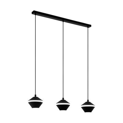 Candeeiro suspenso preto de aço, Rivelino