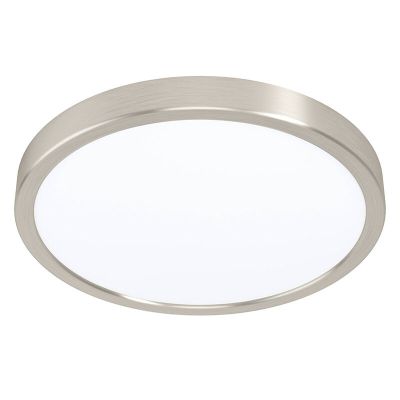 Candeeiro de teto inteligente níquel de plástico, Geraldo, 19,5W, LED ajustável de branco quente a branco frio, IP44