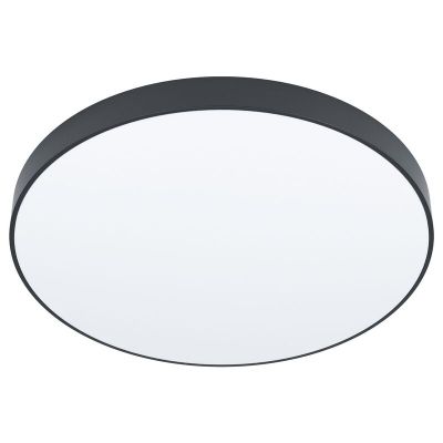 Aplique de teto preto de aço, Zippora, 24W, LED ajustável de branco quente a branco frio