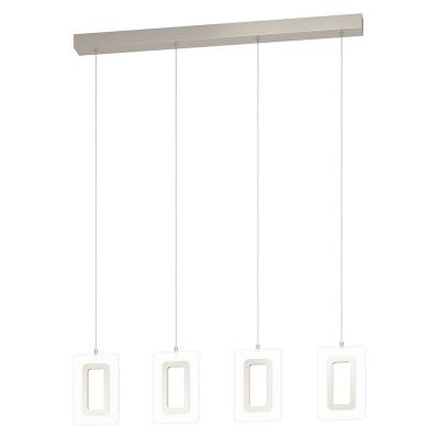 Candeeiro suspenso níquel de plástico, Niels, 5W, LED 3000K