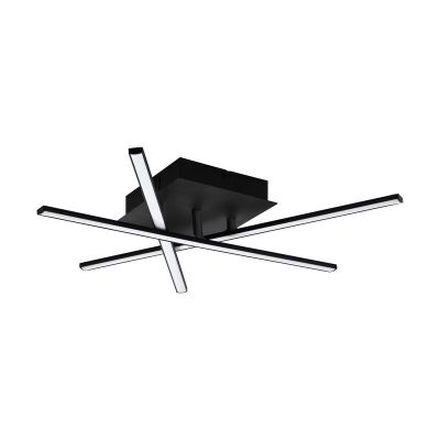 Plafon preto de alumínio, Arantxa, 10W, LED 3000K