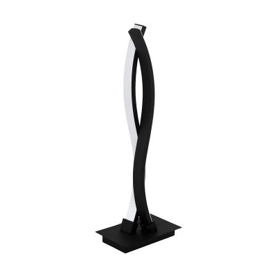 Candeeiro de mesa preto de alumínio, Arantxa, 10W, LED 3000K, com interruptor