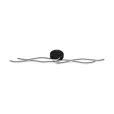 Plafon preto de alumínio, Therese, 36W, LED 3000K