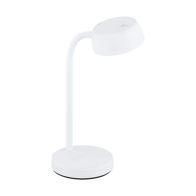 Candeeiro de mesa branco de plástico, Annelin, 4W, LED 3000K, com interruptor