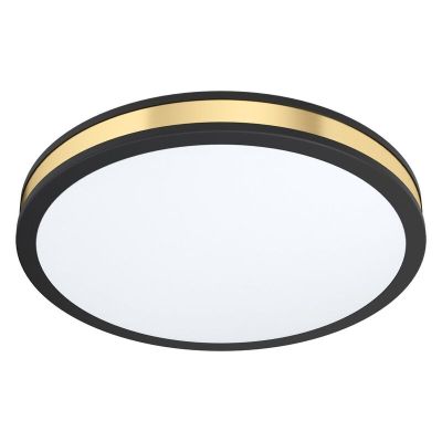 Plafon preto de aço, Rivano, 24W, LED 3000K