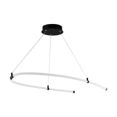 Candeeiro suspenso preto de aço, Gamze, 27W, LED 3000K