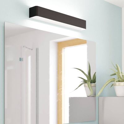 Candeeiro de parede para casa de banho preto de alumínio, Rafael, 26,5W, LED 3000K, IP44