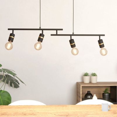 Candeeiro suspenso preto de alumínio, Jelger