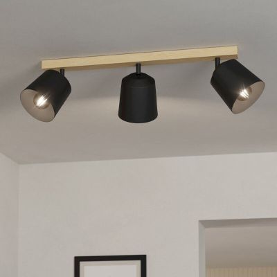 Foco de teto castanho de madeira, Teddy