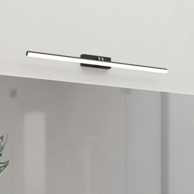 Iluminação para espelho preta de plástico, Keisha, 5W, LED ajustável de branco quente a branco frio, IP44