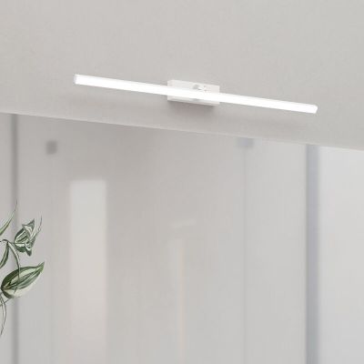 Iluminação para espelho branca de plástico, Keisha, 5W, LED ajustável de branco quente a branco frio, IP44, regulável em 3 níveis