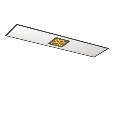 Candeeiro de teto preto de alumínio, Vinesh, 35W, LED RGBW, regulável em 3 níveis