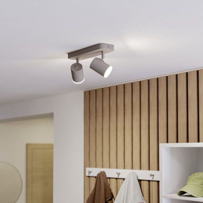 Foco de teto para casa de banho castanho de aço, Consuma, IP44