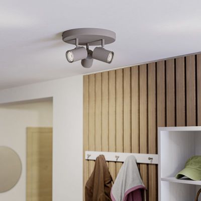 Foco de teto para casa de banho castanho de aço, Consuma, IP44