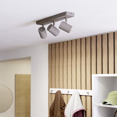 Foco de teto para casa de banho castanho de aço, Consuma, IP44