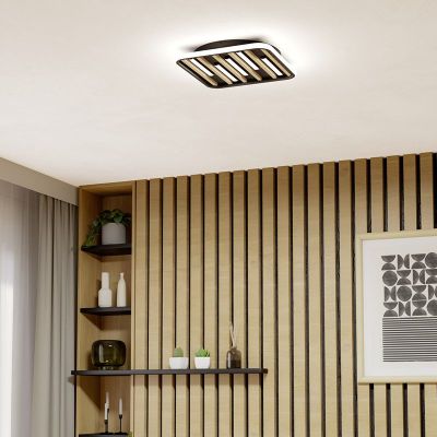 Candeeiro de teto preto de plástico, Cembrano, 21W, LED 3000K