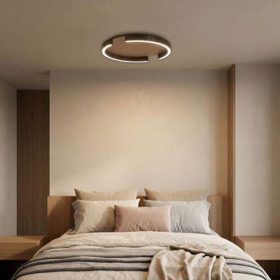 Plafon bronze de alumínio, Copertino, 23W, LED white switch, regulável em 3 níveis