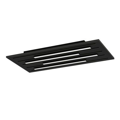 Plafon preto de alumínio, Pitrignani, 30W, LED RGBW, com comando à distância