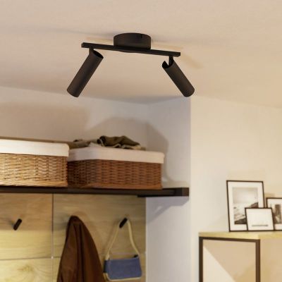Foco de teto preto de aço, Valproto, 5W, LED white switch