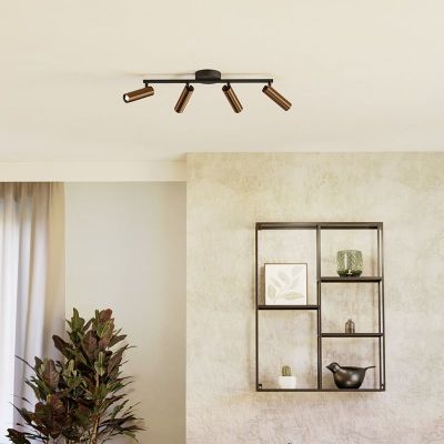 Foco de teto bronze de aço, Valproto, 5W, LED white switch