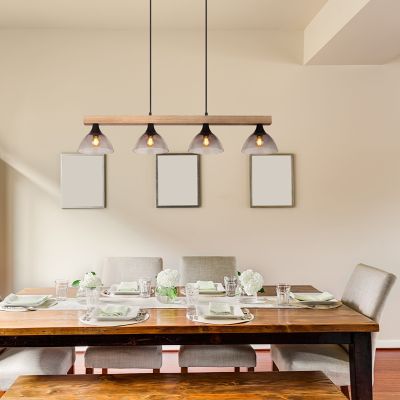 Candeeiro suspenso design madeira, Lusanne