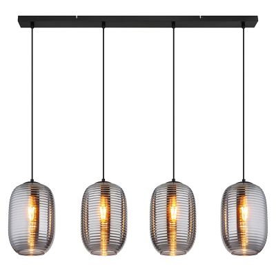 Candeeiro suspenso preto de vidro, Arina