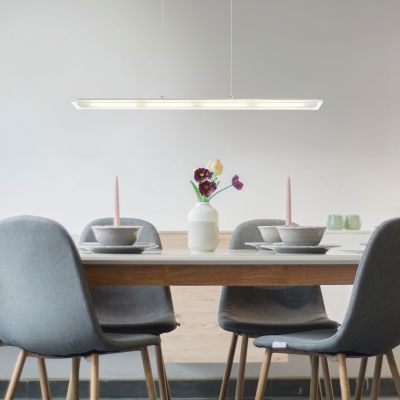 Candeeiro suspenso níquel de metal, Nisanur, 20W, LED white switch, com dimmer tátil