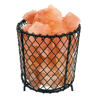 Candeeiro de sal laranja de pedra, Mersa, com interruptor