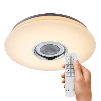 Plafon branco de plástico, Adali, 18W, LED RGBW, com comando à distância