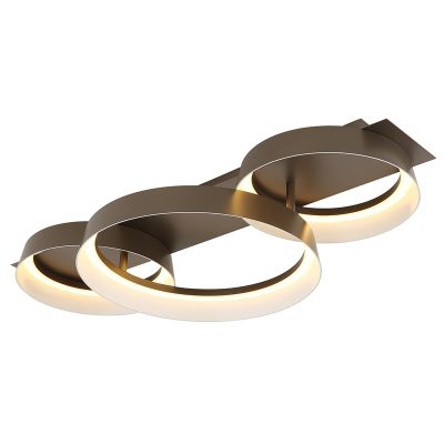 Plafon castanho de metal, Sybrich, 40W, LED 3000K