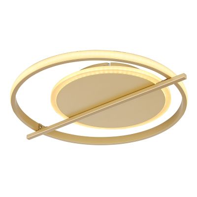 Plafon dourado de alumínio, Reinald, 36W, LED 3000K