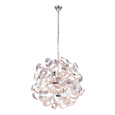 Candeeiro suspenso cromo de metal, Teake