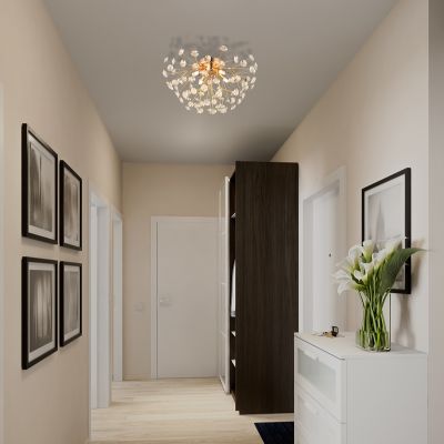 Candeeiro de teto dourado de cristal, Kajal
