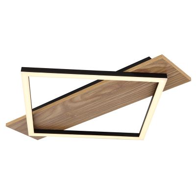 Candeeiro de teto preto de metal, Beniamino, 18W, LED 3000K