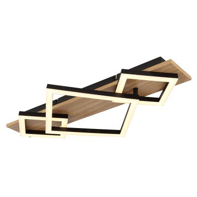 Candeeiro de teto preto de metal, Beniamino, 24W, LED 3000K