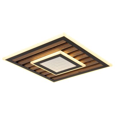 Candeeiro de teto preto de metal, Wietze, 24W, LED 3000K