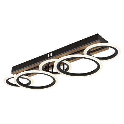 Candeeiro de teto preto de metal, Benedicte, 34W, LED white switch