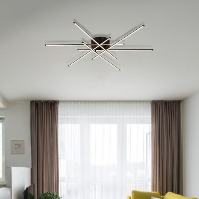 Candeeiro de teto preto de alumínio, Leigh, 40W, LED 3000K