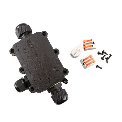 Conector de cabo à prova d'água de 3 vias, com plugue Wago interno, IP68