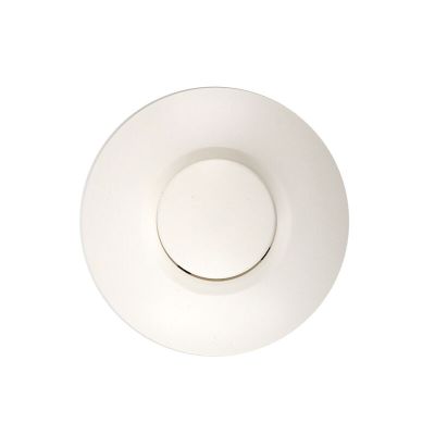 Piso com dimmer Art, poliéster, branco, botão giratório