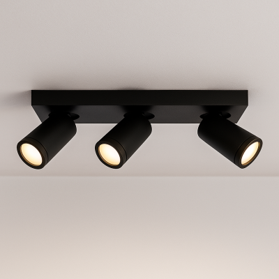 Foco de teto preto moderno, Kenan, IP44