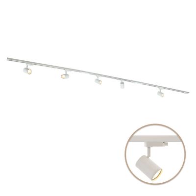 Sistema de trilho de luz monofásico de metal branca, Elena