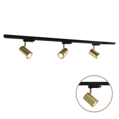 Sistema de trilho de luz monofásico de metal latão, Elena