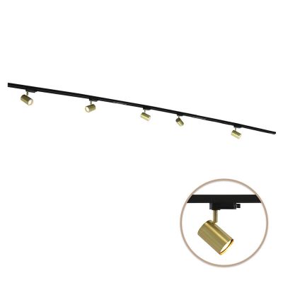 Sistema de trilho de luz monofásico de metal latão, Elena