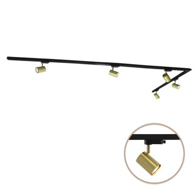 Sistema de trilho de luz monofásico de metal latão, Elena