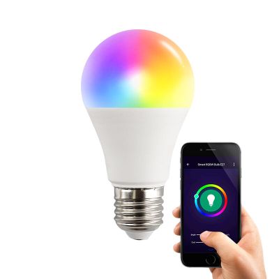 Lâmpada LED inteligente E27 com Wi-Fi, disponível em todas as cores e branco quente