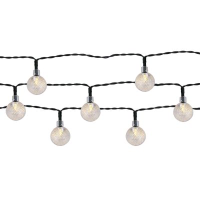 Luminária solar de jardim com 30 LEDs brancos quentes