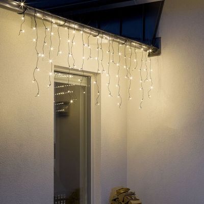 Luzes de gelo conectáveis ​​de 3 metros, 70 cm de altura, branco quente, IP44, modelo básico