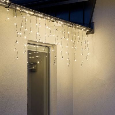 Luzes de gelo conectáveis ​​de 6 metros, 70 cm de altura, branco quente, IP44, modelo básico
